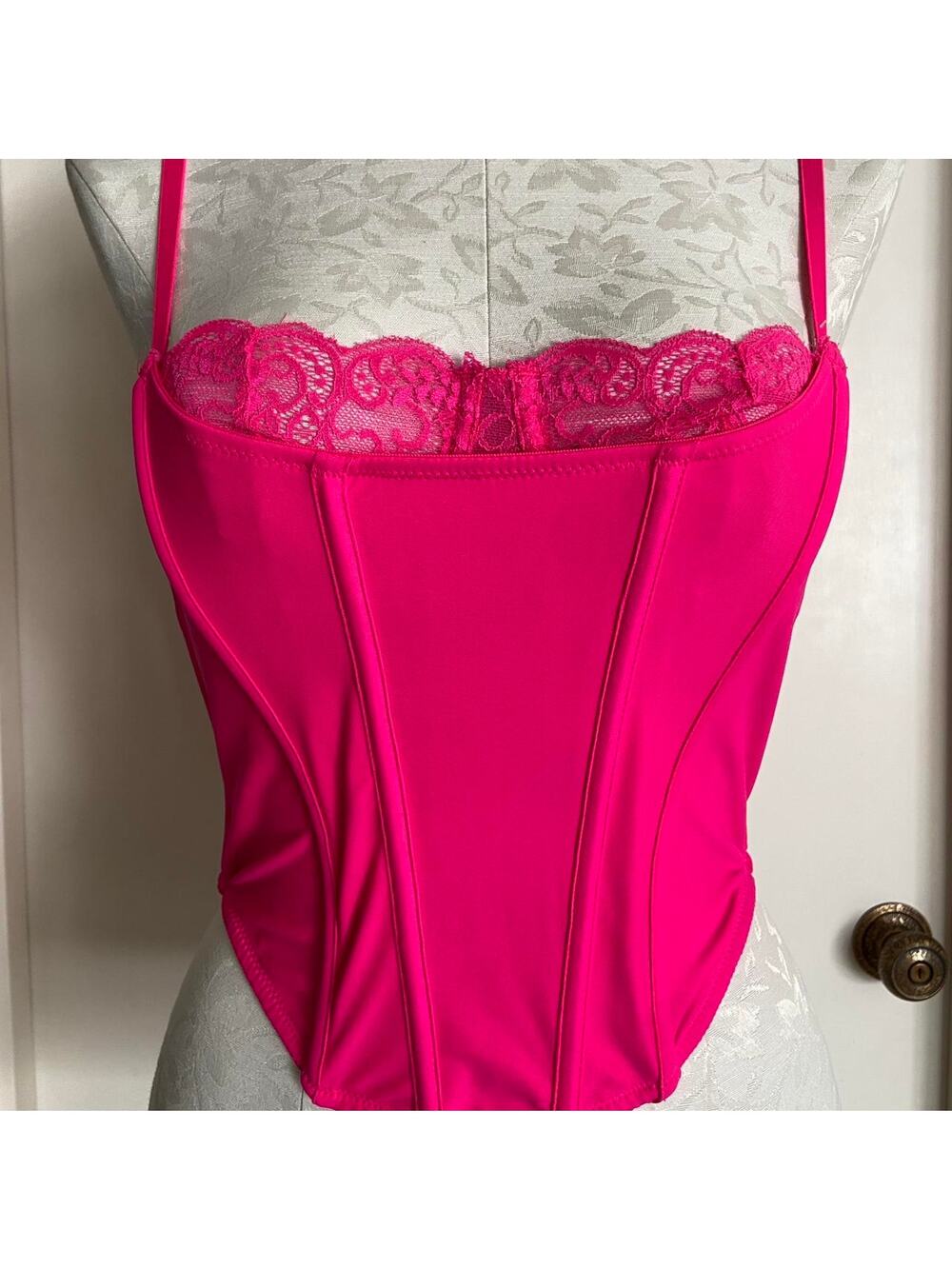 Hot pink corset from Urban Outfitters